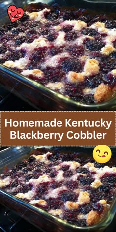 homemade kentucky blackberry cobbler recipe in the oven