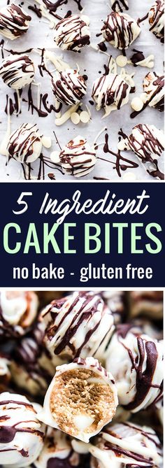 three ingredient cake bites no bake, gluten free and only 3 ingredients