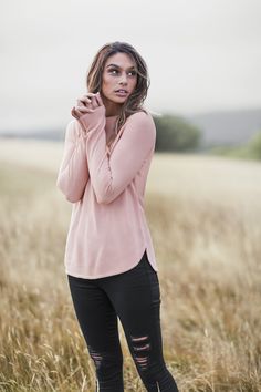 Comfort is key in our crew neck curved hem jumper. Team with denim and boots as the weather turns cold!  Target Australia Winter Fashion #TargetAus Denim And Boots, Target Australia, To Touch, Raglan Sleeve, Winter Fashion, That Look, Jumper, Target