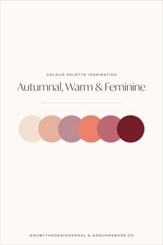 5 Autumnal Colour Palettes for Your Brand Feminine Earthy Color Palette, Nostalgia Color Palette, Feminine Colour Palette, Feminine Palette, Ode To Autumn, Autumn Colour Palette, Autumn Color Palette