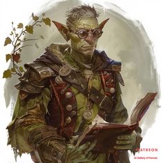 a man dressed as an elf holding a book in his hands and looking at the camera