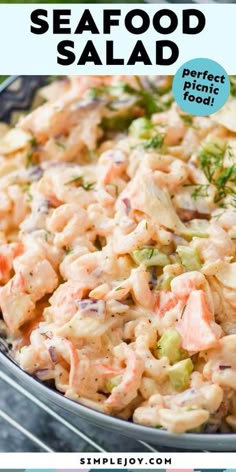 this seafood salad is perfect for picnics and parties