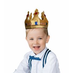 RULE THE CROWD IN THIS SHINY AND EXQUISITE ROYAL CROWN! Awesome party accessory, costume addition, or great on its own! VERSATILE: Great for Halloween stage, kids parties, or one-on-one playtime year-round. Use the crown for birthday parties or a royal-themed party! How fun! Available in colors blue, red and purple. One Size fits most kids ADDITIONAL FEATURES: ► Very durable: resistant to most chemicals, stretching and shrinking, wrinkle-resistant, and abrasion-resistant. ► Polyester is hydropho Halloween Costume Accessories With Round Crown, Halloween Costume Party Crown Accessories, Halloween Crown Costume Accessories, Halloween Costume Crown Accessories, Fun Costume Accessories For Carnival Birthday, Fun Carnival Costume Accessories For Birthday, Fun Costume Accessories For Birthday Carnival, Fun Birthday Costume Accessories For Carnival, Playful Carnival Costume Party Supplies