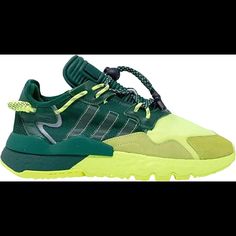 Dark Green/Yellow Ivy Park Sneakers, Beyonce Ivy Park, Nite Jogger Adidas, Adidas Ivy Park, Adidas Nite Jogger, Nite Jogger, Ivy Park, Yellow Shoes, Mens Joggers