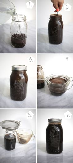 the steps to make chocolate pudding in a jar