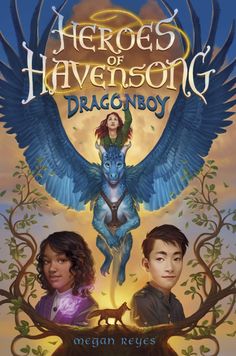 the cover to her book, hero of havensong dragonboy by morgan neyes