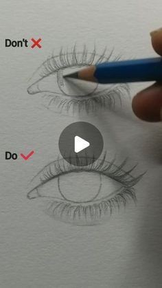 someone is drawing an eye with pencils on paper and the words don't do