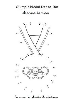 the olympic symbol dot to dot