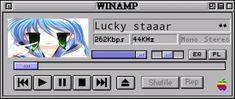 an old computer screen with the name lucky staaar on it