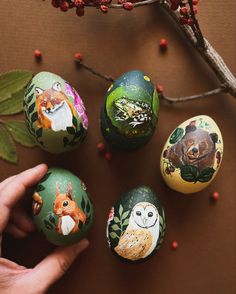 Easter art, easter egg art, easter decorations, handmade Easter decor, wooden egg, wooden egg art, wooden animal ornament, handpainted egg, acrylic painting, acrylic animals, animal painting Easter Egg Competition Ideas, Painted Wooden Eggs, Hand Painted Eggs, Animal Easter Eggs, Natural Easter Eggs, Wooden Easter Eggs, Unique Easter Eggs, Egg Christmas