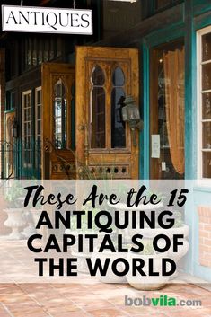 an old building with the words, these are the 15 antiques of the world