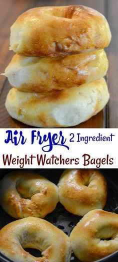 air fryer 2 ingredient weight watchers bagels are ready to be cooked in the oven