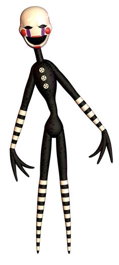 a cartoon character with black and white stripes on it's body, arms and legs