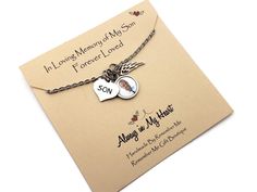 Photo Memorial, Loss of Son Remembrance Necklace, Remember Me Gifts - Remember Me In Memory Of Son, Son In Heaven, Son Memorial, Loss Of Son, Remembrance Necklaces, Pet Memorial Necklace, Necklace Photo, Condolence Gift, Remembrance Jewelry