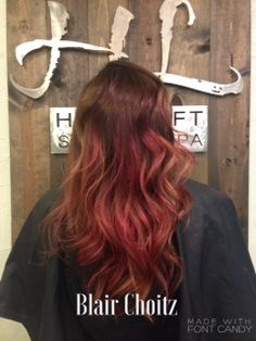 long hair, loose curls, beach waves, red ends, red hair, ombre, red ombre Long Hair Loose Curls, Red Hair Ombre, Hair Loose Curls, Hair Ombre, Red Ombre