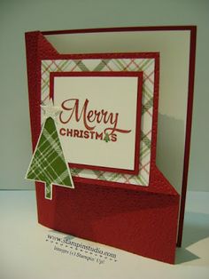 a card with a christmas tree on it