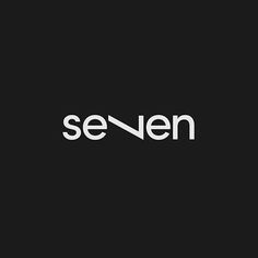 the word seven on a black background