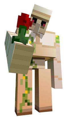 an image of a minecraft character holding a box