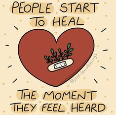 a heart with the words people start to heal, and an image of a plant growing out of it