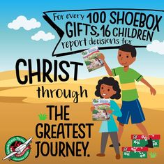 an advertisement for the children's book, christ through the greatest journey