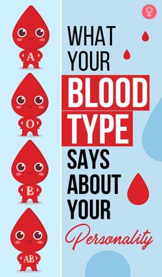 a poster with the words blood type on it and an image of red blood drops