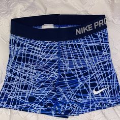 - Nike Pro Shorts - Size S - Blue, White - Nwot Shorts Nike Pro, Nike Pro Shorts, Shorts Nike, Shorts Athletic, Nike Pros, Nike Shorts, Nike Blue, Athletic Shorts, Nike Women