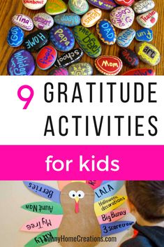 a collage of different activities for kids to do on thanksgiving