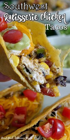 southwest recipe chicken tacos with cheese and tomatoes