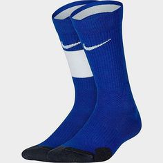 NIKE Youth Nike ELITE Crew Socks DRI-FIT TECHNOLOGY 2 Pair Style# SX7309 480 Royal Blue / White Size: Small Youth (3Y-5Y) Brand New! MAXIMUM CUSHIONING in high impact areas for targeted comfort. They also feature Nike DRI-FIT Technology. The BREATHABLE knit keeps your feet cool throughout. The MIDFOOT BAND wraps the arch in 360-degree support. All items are Guaranteed to be 100% AUTHENTIC! ALL OFFERS WILL BE CONSIDERED! Please check out all the photos before bidding/buying. All items come from a Nike Socks For Boys, Nike Stuff, Boys Socks, Basketball Socks, Nike Elite, Nike Kids, Blue Nike, Kids Nike, Nike Outfits