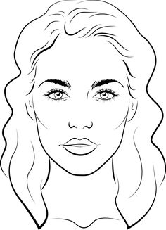 a woman's face is shown in black and white, with the outline of her head