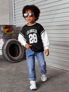 Super super cute I loved the colors are very beautiful as the image I recommend the seller Outfits For Toddler Boys, Toddler Boy Fashion Swag, Casual Wear For Boys, Boys School Outfits, Kids Fashion Swag, Shein Kids, Swag Boys, Toddler Wearing