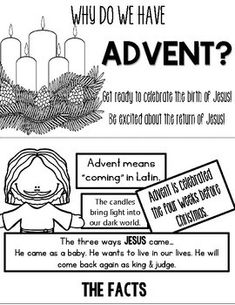 a poster with the words, why do we have adventent? and an image of candles