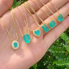 Paraiba Tourmaline Gemstone Necklace Aquamarine Necklace - Etsy Natural Rings, Paraiba Tourmaline Ring, Aesthetic Wardrobe, Small Heart Necklace, Turquoise Jewellery, Paraiba Tourmaline, Aquamarine Necklace, Tourmaline Pendant, Jewelry Charms