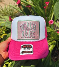 ✨ Beach Babe Trucker Hat ✨ Calling all my beach lovin' girlies!  This is the perfect hat for a beach day!  Hot Pink and White Otto trucker hat with a mesh back and an adjustable strap!  OSFM No returns or exchanges please.  Made in Atlanta, GA Please feel free to reach out with any questions!  Stay groovy 🪩 Cheap Brimmed Trucker Hat For Summer, Affordable White Trucker Hat For Vacation, Cheap Adjustable Trucker Hat For Beach Season, Beach Trucker Hats For Women, Trendy Pink Sun Hat For Beach Season, Beachy Cap For Beach Season, Beachy Cap Hat, One Size Fits Most, Beachy Adjustable Trucker Hat For Vacation, Spring Vacation Trucker Hat