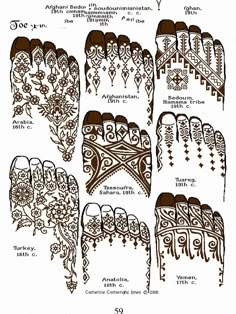 an old drawing shows different types of laces and beads, including the design for them