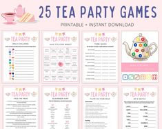 20 tea party games for kids to play on the couch or in the dining room