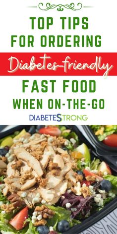 Fast Food Options For Diabetics, Fast Food For Diabetics, Dibectic Food Recipes, Type 2 Diebities Meals, Drinks For Diabetics, Lower A1c, Fast Food Diet, Prediabetic Diet