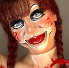 Anabelle Makeup, Creepy Halloween Makeup, Casa Halloween, Halloween 2024, Creepy Halloween, Halloween Looks, Halloween Ideas, Body Painting