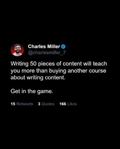 the twitter account for charles miller, who wrote his own poem about being contentd