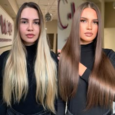 Dark Blond Colored Hair, Light Brown Hair One Color Natural, Shiny Brown Hair Color, Kim Kardashian Light Brown Hair, Blonde Highlights To Brown Hair, Blonde To Dark Brown Before And After, Light Chocolate Hair, Light Brown Hair Inspiration, Cognac Hair