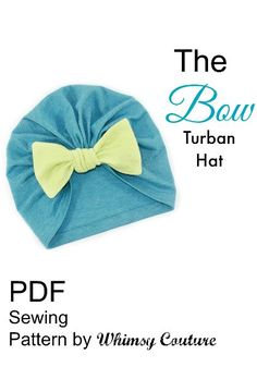 the bow turban hat sewing pattern is easy to sew