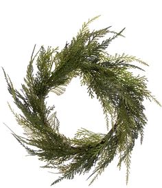 a close up of a wreath on a white background