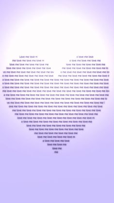 a heart shape made out of words on a purple background with the word love written in it