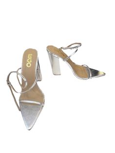 Brand: EGOStyle: SANDALS HEELS BLOCK Color: SILVER Size: 7 Other Info: ego - SKU: 311-31123-16054 CONDITION: LIKE NEW Silver Shoes Macy's, Silver Heels Shop, Luxury Metallic Silver Heels For Women, Luxury Metallic Silver Sandals For Summer, Classy Sliver Sandals, Silver Sandals Small Heel, Silver Sandals Heels Macy's, Luxury Metallic Silver Evening Sandals, Silver Ankle Strap Sandals