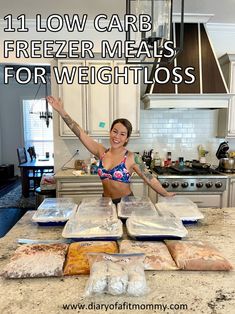 Low Carb Freezer Meals Make Ahead, Low Carb Prep Meals, Low Carb Make Ahead Meals, Freezer Meals For Postpartum, Batch Cooking Freezer, Meals For Postpartum, Freezer Bag Meals, Low Carb Freezer Meals, Keto Freezer Meals