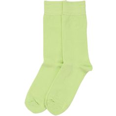 Here is a great pair of dress socks to add to your spring and summer wardrobe. These men's lime green dress socks are a light pastel green in a solid color style. These crew height socks can be worn for work, around the house or to formal events like weddings. Personally, we love adding these socks to our Sunday best for a fun pop of color. This color pairs well with gray suits. Let's talk about how comfortable these socks are. They're made from a medium weight cotton blend. Not too thick or too Fitted Solid Socks For Summer, Fitted Summer Socks, Green Cotton Summer Socks, Green Stretch Cotton Socks, Stretch Green Socks For Summer, Stretch Green Summer Socks, Fitted Green Casual Socks, Casual Fitted Green Socks, Pastel Green Dress