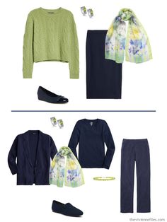 Five Accent Colors with Navy - The Vivienne Files Silver Wardrobe, Packing Wardrobe, Color Combinations For Clothes