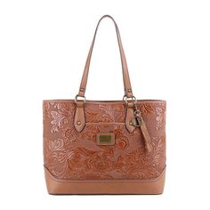 This Frye and Co. women's tote bag combines heritage styling with a contemporary finish. This large bag has a magnetic snap closure, multiple pockets and interior compartments to stow your phone and small essentials, plus gold-tone hardware details. Wear it to work or weekend outings.Features: PocketClosure Type: Magnetic SnapPockets: 2 Inside Cell Phone Pockets, 1 Inside Zip Pocket, 1 Front Slip PocketMetal Color: Gold ToneMeasurements: 11.63 Height/Inches, 5.25 Depth/Inches, 14.25 Width/Inches Bags To Sew, Handbags Tote, Heritage Fashion, Large Bag, Sewing Bag, Womens Tote, Leather Trim, Womens Tote Bags, Tote Handbags