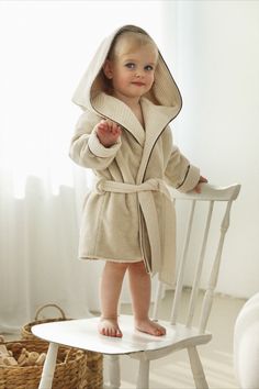 Wrap your little one in cozy comfort Child Waffle Cotton/Bamboo fabric Bathrobe. 💛 Beige colour bathrobe for kids. Lovely bathrobe will be perfect for snuggling after a bath or shower, before bedtime, by the pool or at the beach. Everyday by Roberta – casualwear with love. Toddler Bathrobe, Toddler Bath, Bath Robes, Children Top, Beige Colour, Bath Or Shower, Kids Sleep, Bamboo Fabric, Bath Time