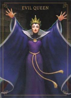 an evil queen with her arms outstretched